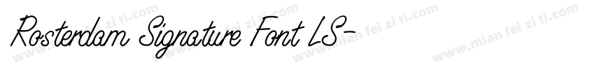 Rosterdam Signature Font LS字体转换